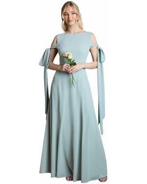 Coast Bow Sleeve Maxi Dress - Blue