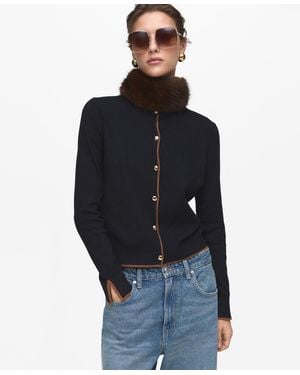 Mango Cuff Opening Cardigan - Blue