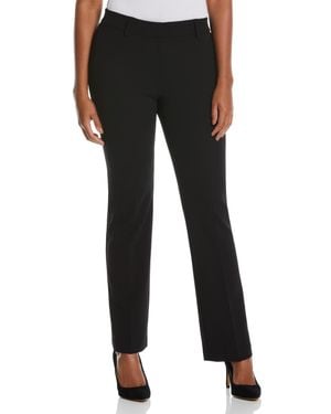 Rafaella Petite Stretch Pull On Classic Fit Crepe Pants - Black