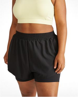 UNIVERSAL STANDARD Plus Size Rebel Active Shorts - Black