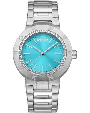 DKNY Quartz Water-resistant Eastside Logo Stainless Steel Bracelet Watch - Blue