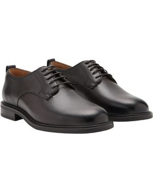 Mango Oxford Style Leather Shoes - Black