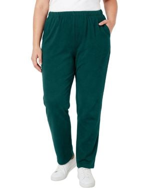 Woman Within Plus Size Within 7-day Knit Straight-leg Pull-on Pants - Green