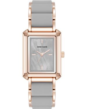 Anne Klein Silicone Bracelet Watch - Gray