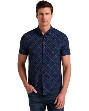 Perry Ellis Perry Geo Print Slim-fit Shirt - Blue