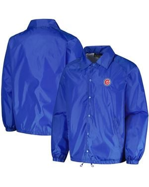 Dunbrooke Chicago Cubs Coach's Raglan Full-snap Windbreaker Jacket - Blue