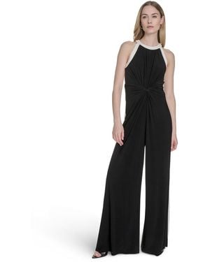 Vince Camuto Petite Sleeveless Wide-leg Jumpsuit - Black