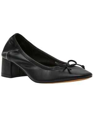 Steve Madden Coretta Block Heel Ballet Pumps - Black