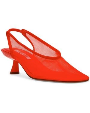 Steve Madden Xtra Mesh Slingback Pumps - Red