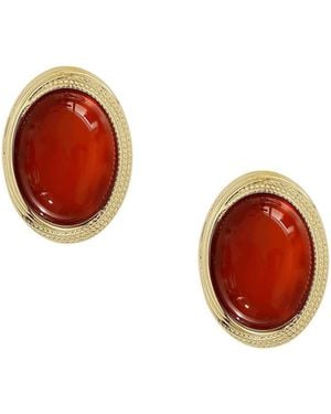 Retro Chic Large Babylon Earrings - Red