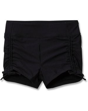 Lands' End Girls Chlorine Resistant Ruched Swim Boyshort - Black