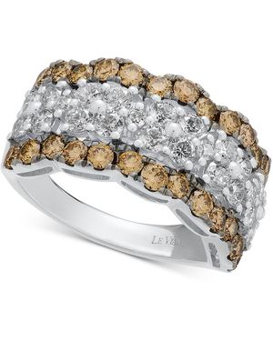 Le Vian Nude Diamond & Chocolate Diamond Scalloped Multirow Ring (2-1/4 Ct. T.w. - Gray