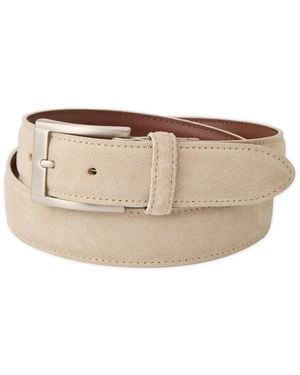 Jack Spade Italian Sueded Calfskin Dress Casual Belt - Natural