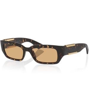 Bottega Veneta Rectangle Sunglasses Bv1406s - Natural