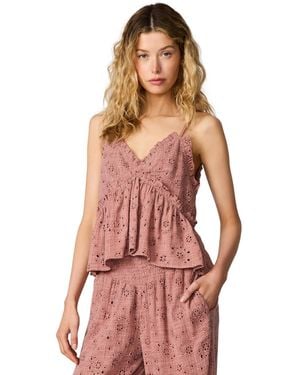 Steve Madden Bryna Sleeveless V-neck Top - Red