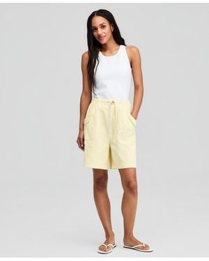 And Now This Cotton Drawstring Bermuda Shorts - Natural