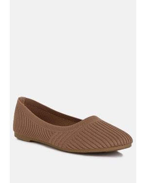 LONDON RAG Ammie Solid Casual Ballet Flats - Brown