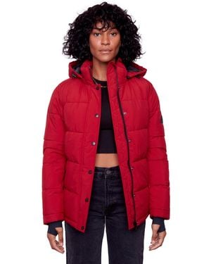 Alpine North Forillon | Short Quilted Puffer Jacket - Red