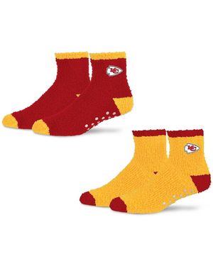 Starter  2-pack Red/gold Kansas City Chiefs Home And Away Cozy Socks - Orange