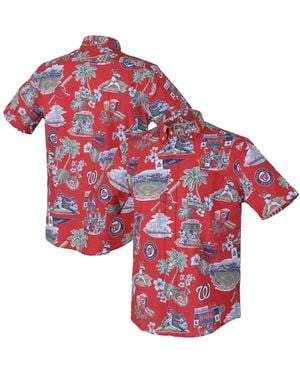 Reyn Spooner Washington Nationals Scenic Tri-blend Button-down Shirt - Red