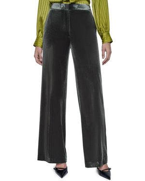 Sonia Rykiel High-waist Wide-leg Velvet Pants - Black