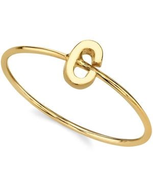 2028 14k Gold-tone Initial Ring - Metallic