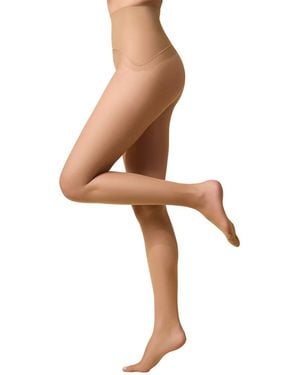 Memoi S Ultra-bare Seamless Top Pantyhose - White