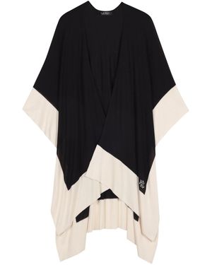 Ralph Lauren Tissue Weight Ruana Wrap - Black