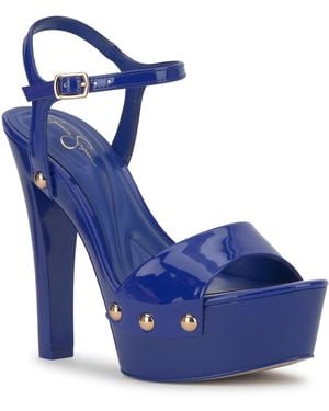 Jessica Simpson Calenta Platform Dress Sandals - Blue