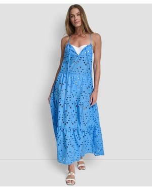 black and cream maxi dress PLUS Ditsy V-Neck Maxi Dress main image 1