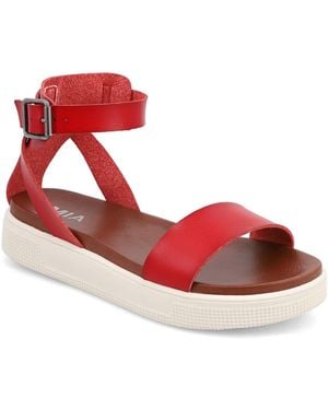 MIA Ellen Round Toe Sandals - Red