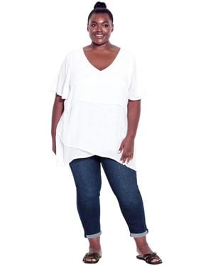 Avenue Tall Denim Girlfriend Stretch Jean - White