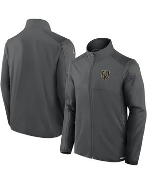 Fanatics Vegas Golden Knights Authentic Pro Rink Fleece Full-zip Jacket - Gray