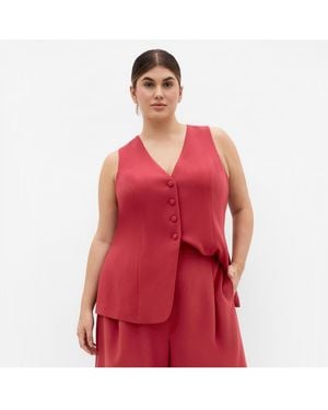 City Chic Plus Size Tori Vest - Red
