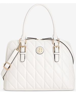 Giani Bernini Medium Quilted Dome Satchel - Natural