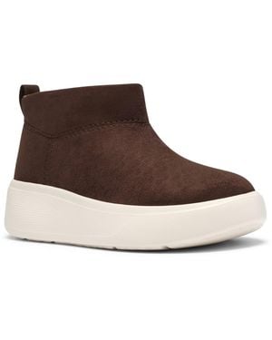 Clarks Solevana Rise Platform Ankle Boots - Brown
