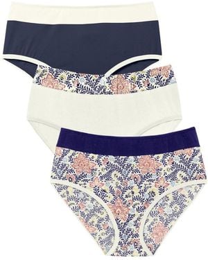 Comfort Choice Regular Full-coverage Stretch Color-block Brief - Blue