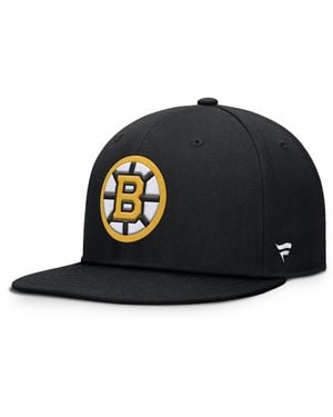 Fanatics Boston Bruins Primary Logo Snapback Hat - Black