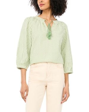 Vince Camuto Ruffle Neck Blouse - Natural