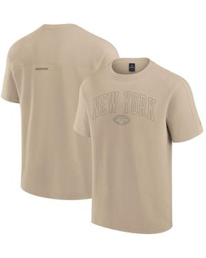 Fanatics And New York Jets Elements Heavyweight Tri-blend T-shirt - Natural