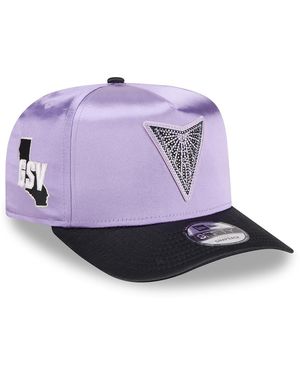 KTZ And Violet/eclipse Black Golden State Valkyries 2026 Wnba Draft Satin A-frame 9forty Adjustable Hat - Purple