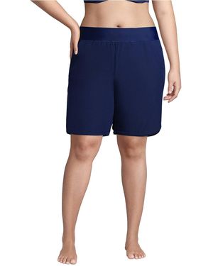 Lands' End Plus Size Sunshade Upf 50 9" Board Shorts - Blue