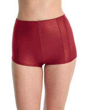 Skarlett Blue Late Night Faux Leather Hot Pants - Red