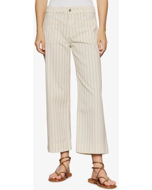 Sanctuary Petite Marine Wide Leg Cropped Capri Pants - Natural