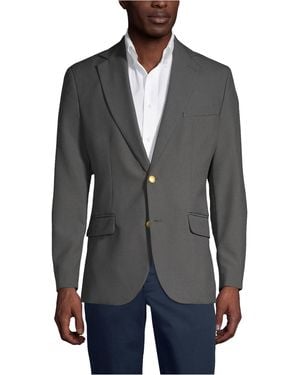 Lands' End Hopsack Blazer - Gray