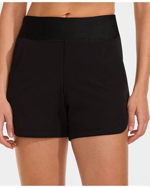 Lands' End 5" Quick Dry Elastic Waist Board Shorts Swim Cover-up Shorts - Black