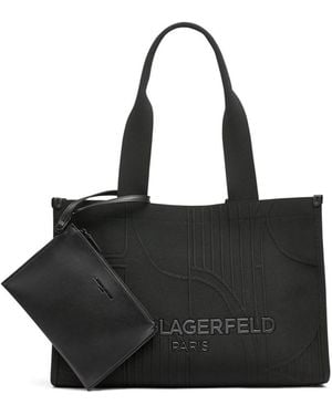 Karl Lagerfeld Kristina Large Tote Bag - Black