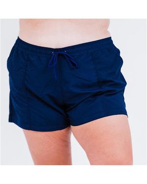 Calypsa Plus Size 2"-3" Board Shorts - Blue