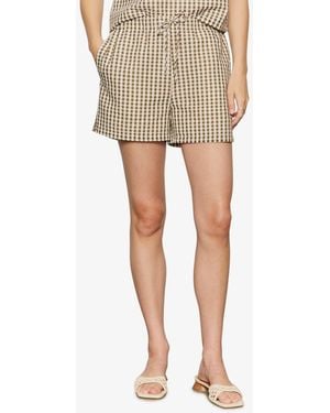 Sanctuary Seersucker Gingham Shorts - Natural