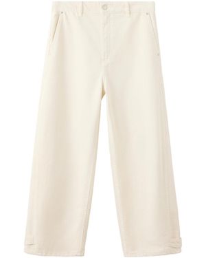 Mango Mid-rise baggy & Relaxed Fit Balloon Jeans - White